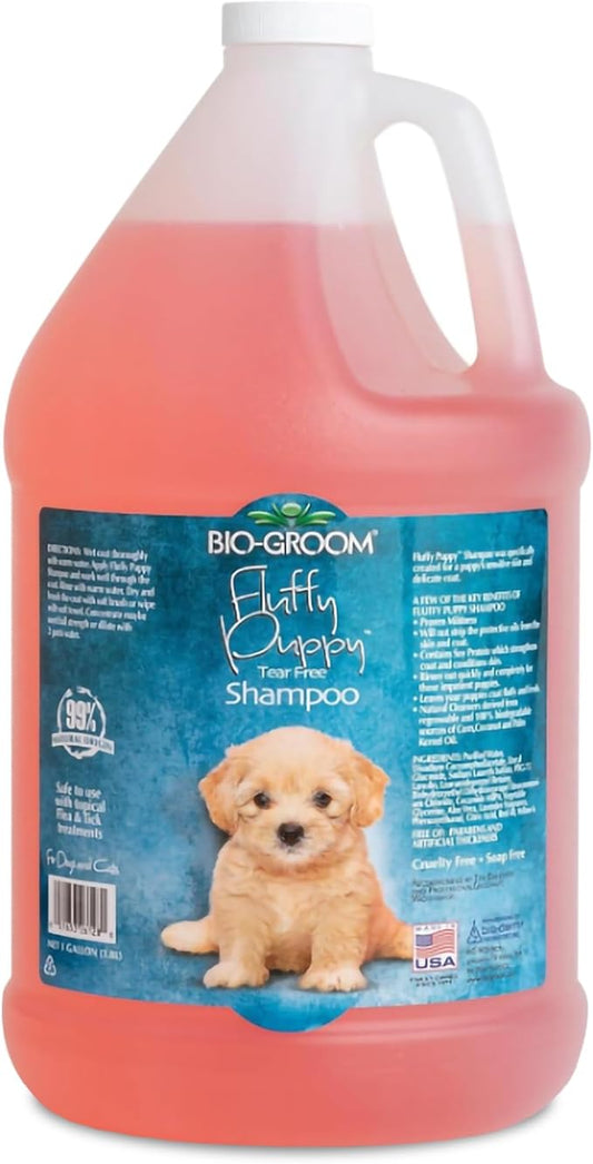 Bio-Groom Fluffy Puppy Tear-Free Shampoo- Dog Bathing Supplies, Puppy Shampoo, Cat & Dog Grooming Supplies for Sensitive Skin, Cruelty-Free, Made in USA, Tearless Products - 1 Gallon