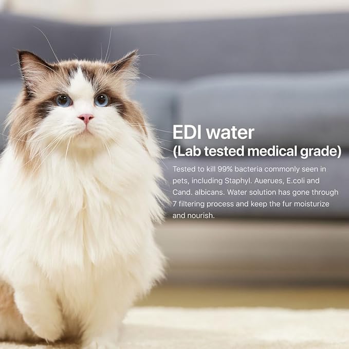 Extra Thick Pet Grooming Glove Wipes for Dogs & Cats, Cleaning & Odor-Controlling Grooming Gloves, Nourish Fur Glove Wipes for Daily Care and Traveling, Rinse Free, 6PCS per Pack