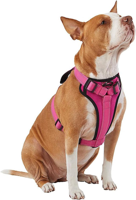 KONG Max Ultra Durable Neoprene Padded Chest Plate Dog Harness Offered by The Barker Company (Pink, XL)