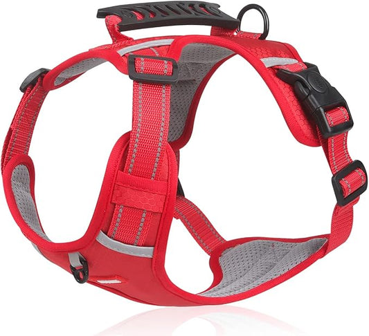 No Pull Dog Harness Reflective No Choke Pet Padded Vest Harness for Small Medium Large Dogs,Breathable Heavy Duty Dog Walking Harness with Easy Control Handle for Outdoor Training Running