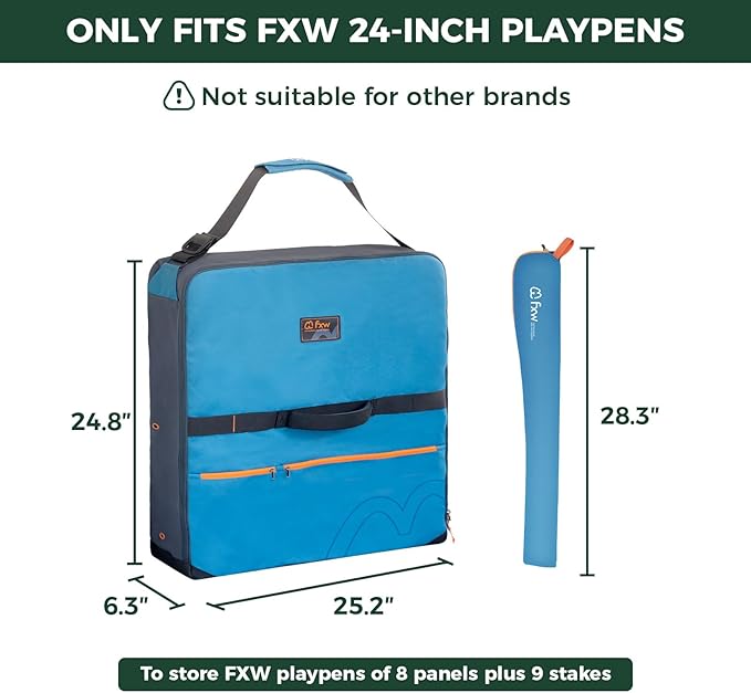 FXW Dog Playpen Storage Bag, Fits 24" H 8 Panels & Partition Connector, Fits for 24"/32" H Homeplus/Rollick/Instant Dog Playpen
