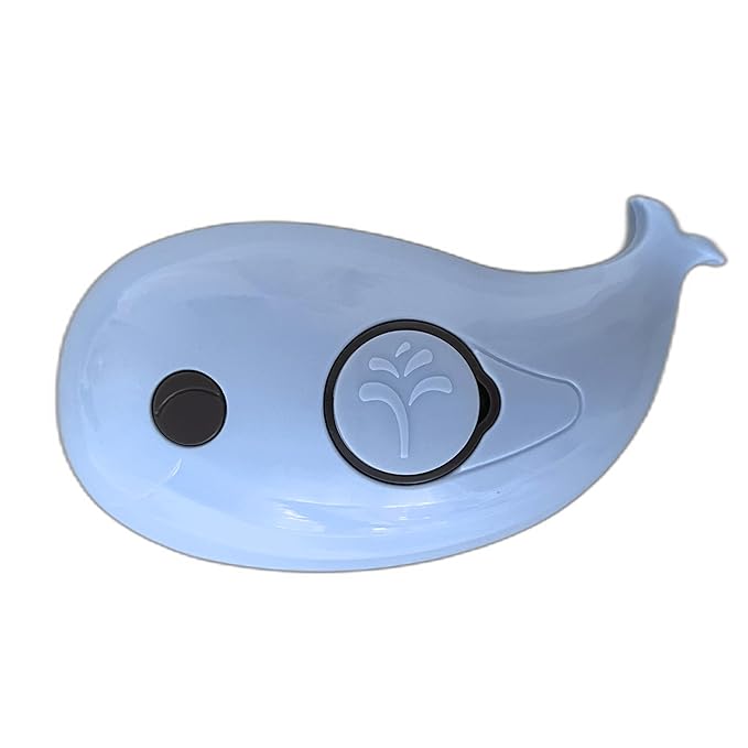 Self-Cleaning Deshedding Brush with Steam for Cats and Dogs - Silicone Whale Model for Grooming Loose Hair (Baby Blue and Pink)