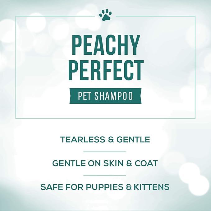 Nature's Specialties Peachy Perfect Ultra ConcentratedDog Shampoo for Pets, Makes up to 1.5 Gallons, Natural Choice for Professional Groomers, Gentle on Skin & Coat, Made in USA, 32 oz