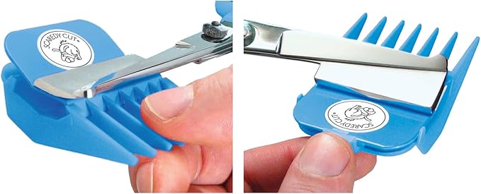 Scaredy Cut Silent Clipper + Dematting Comb Pet Grooming Kit, Blue, Right-Handed 17pc RH + Dematting, Blue