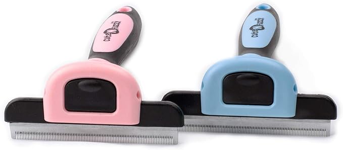Deshedding Pet Grooming Comb, Pink, Large