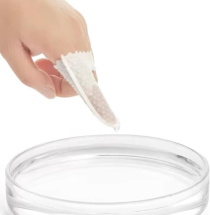 H&H Pets Disposable Finger-Style Ear & Facial Dry Wipes - Ultra Soft, Fragrance Free, Hypoallergenic, 60 Count