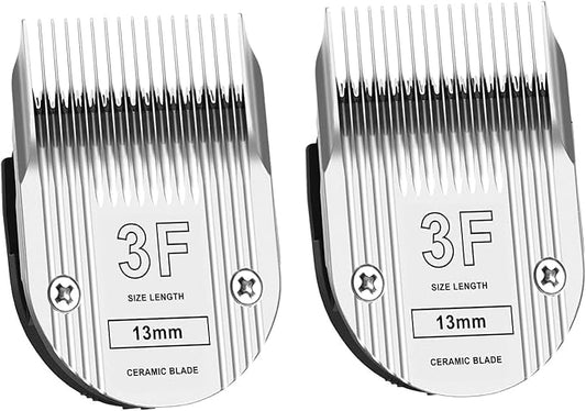 Detachable Pet Dog Grooming Clipper Ceramic Blade,Compatible with Whal Arco, Bravura, Chromado, Creativa, Figura & Motion - Pet, Dog & Horse Clippers,Size 3F Cut Length 1/2"(13mm)