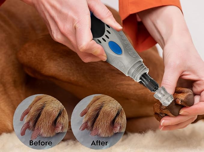 Dog Nail Grinder for Dremel - Safe and Painless Nail Trimmer Bits - 1/8" Pet Nail Grinder Wheel Work with Dremel Sanding Drums for Large Medium Small Dogs&Pets Nails Care
