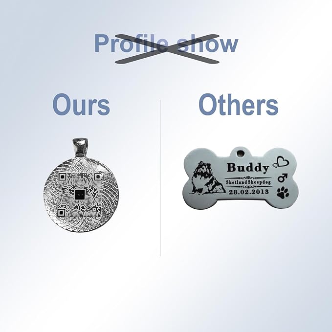 Pet Name Tags Personalized, ID Tags DIY kit for Dog&Cat, Customered Dog Tags with QR Code | Dynamic Profiles | Privacy Protected | Souvenir | with Rings (Cat)