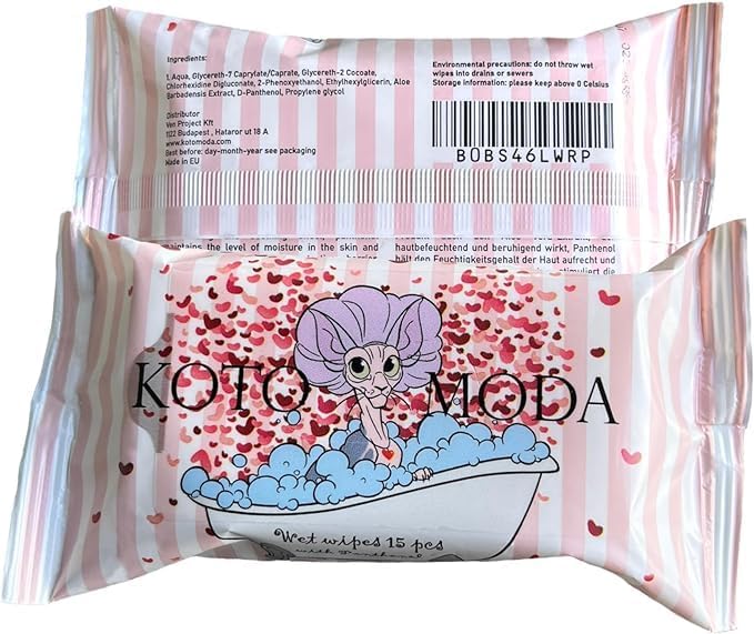 Wet Wipes with Panthenol for Sphynx and Shorthair Cats for Everyday use (10Pack/150Count)