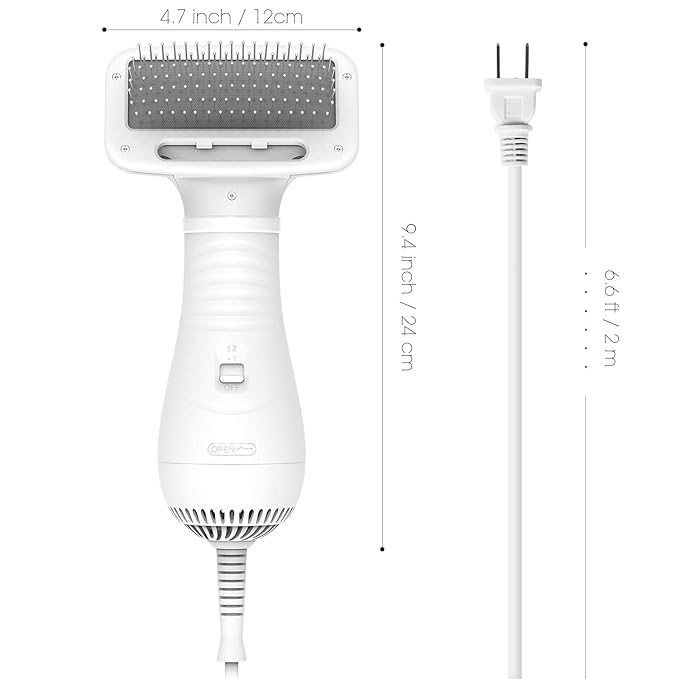 iPettie Pet Drying Hair Dryer, Compact, Lightweight, Portable, White