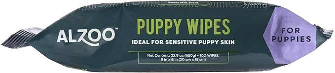 Grooming Wipes for Puppies, 100% Plant-Based Active Ingredients, 100 Count