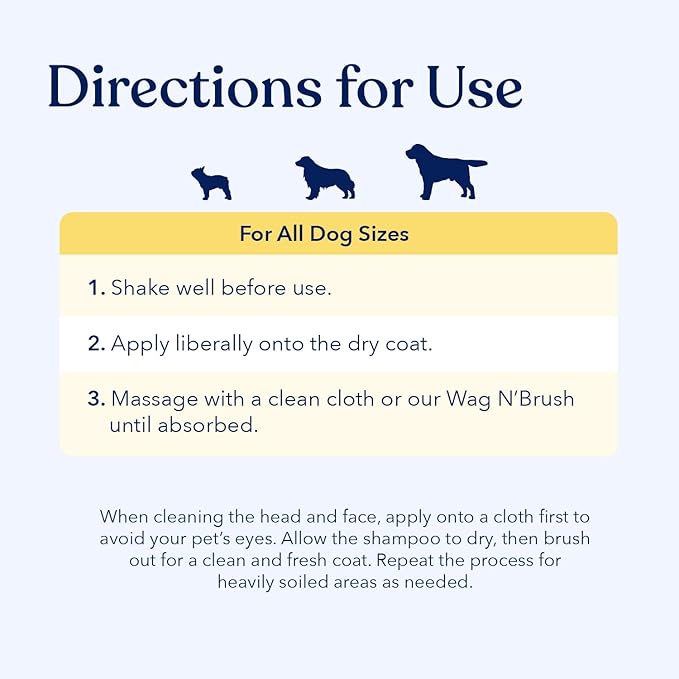 Honest Paws Dog Dry Shampoo - Waterless No Rinse Foaming Formula Reducing Itch Cleanse Hydrate Nourish Dry Skin and Smelly Coat Help Decrease Odor Shedding and Allergies - Oatmeal & Lavender - 8 fl oz