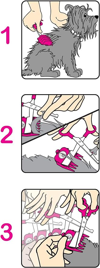 No Buzz Clipper + Sharpener by Scaredy Cut Silent Home Pet Grooming Kit, Pink, Right-Handed