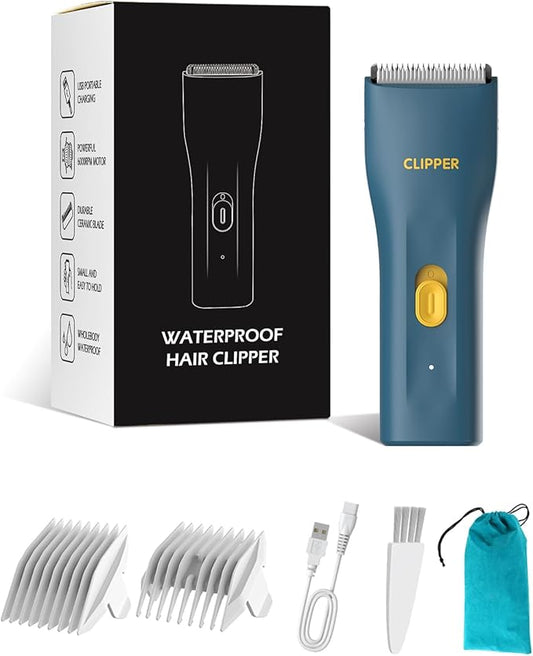 Prowerful Home Professional Dog Grooming Kit Clipper Low Noise USB Rechargeable Gifts for Dog Cat Green,TS006