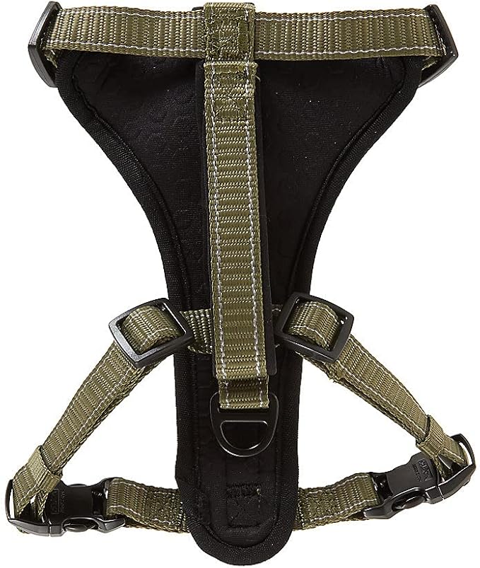 KONG Max Ultra Durable Neoprene Padded Chest Plate Dog Harness Offered by The Barker Company (Green, XL)