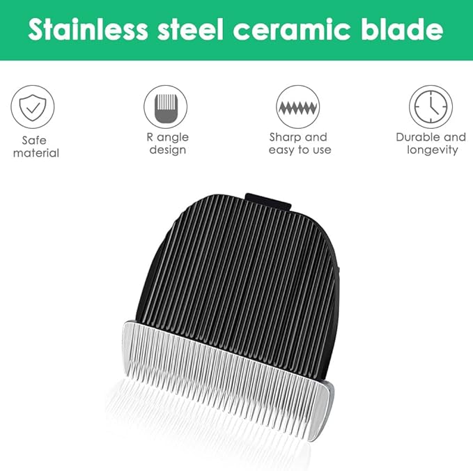 Replacement Blade for Dog Clippers Compatible with oneisall Low Noise Cordless Electric Quiet Hair Clippers Replacement Head