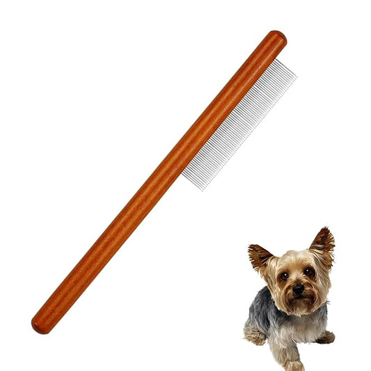 Wooden Small Dog Grooming Brush - Perfect for Shih Tzus, Yorkies, and Maltipoos - Ideal Puppy Hair Brushes for Maltese and Small Breeds (Compact Type)