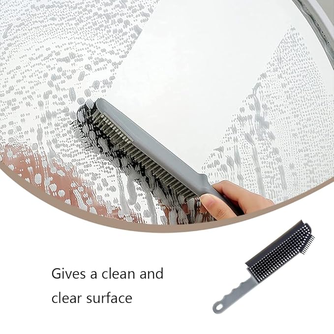 Pet Hair Removal Brush, Pet Hair Remover, 3 in 1 Mirror Cleaning Brush with Scratch Free Rubber Bristles and Handle, Ideal for Cars, Seats, Sofa, Carpets, yard, Removes Hair from Surfaces