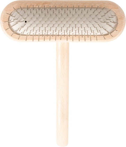 Chris Christensen Dog Brush, 16 mm,T-Brushes, Groom Like a Professional, Stainless Steel Pins, Lightweight Beech Wood Body, Ground and Polished Tips, Fight Fatigue and Stress Injuries