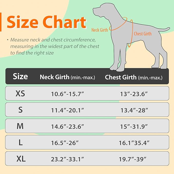 Dog Harness,No Pull Pet Harness Adjustable Reflective Pet Harness Easy Control Handle for Small to Large Dogs Soft Padded Puppy Vest (Orange, Large)