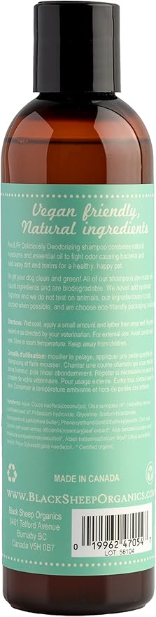 Pine&Fir Deodorizing Dog Shampoo - for Oily or Dry Dog Skin-Natural Ingredients with Organic Essential Oils- Made in Canada