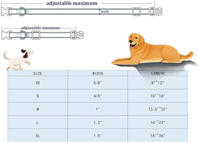 Lionheart glory Dog Collar Rugby Print Dogs Collar Boy Cute Collars Dog Soft Durable Adjustable Comfortable Handmade Dog Collars for Small Dogs Pet Collar Gift