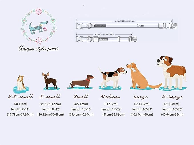 Unique style paws Dog Collar, Girl or Boy Dog Bow Tie, Bowtie Dog Collar Pet Collar for Small Memium Large Dogs