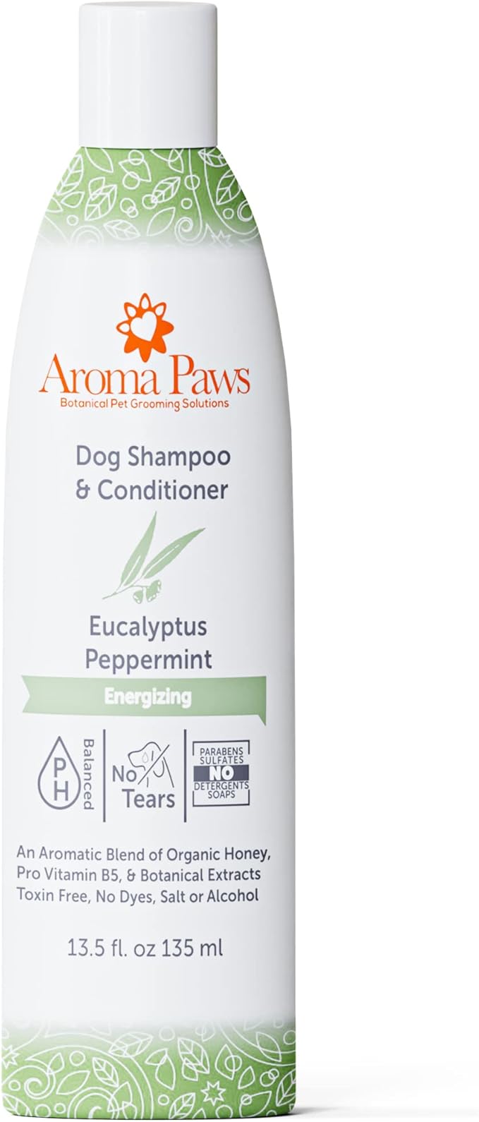 Dog Shampoo and Conditioner - Aromatic Tearless Shampoo for Cleansing, Grooming, and Conditioning - Moisturizing Shampoo for Dogs and Puppies - Eucalyptus Peppermint 13.5 oz
