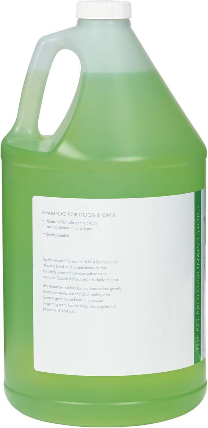 Top Performance Green Tea and Mint Puppies and Kittens Shampoo, 1-Gallon