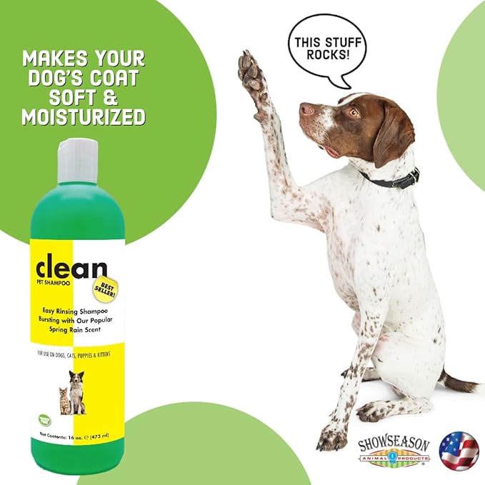 Clean Shampoo for Dogs and Cats with Great Long Lasting Scent 16 oz. | Cruelty-Free | Paraben-Free | Biodegradable and Non-Toxic | Made in USA
