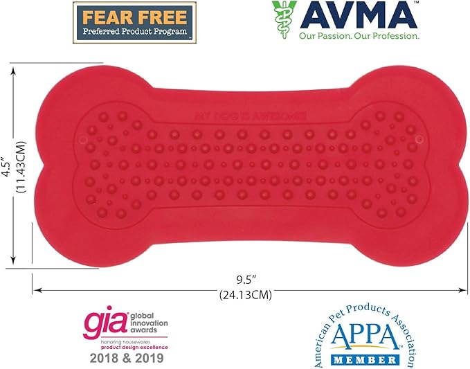 Lick Lick Pad Dog Accessories | Pet Shower Attachment | Dog Peanut Butter Lick Pad | Dog Bathing Station | Dog Bathing Supplies | Veterinarian Used | Suction to Wall | Large