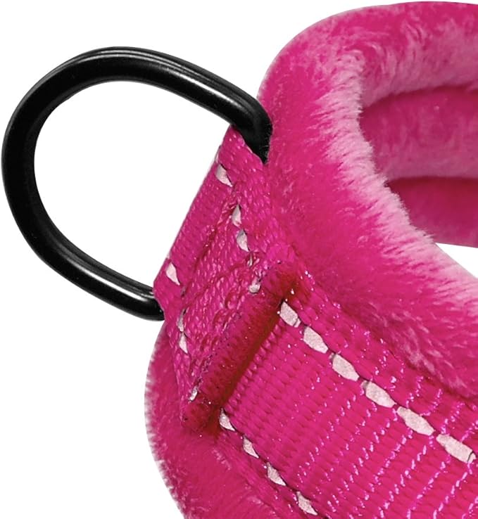 Didog Soft Flannel Padded Dog Vest Harness,Escape Proof/Quick Fit Reflective Dogs Strap Harness,Easy for Walking Training,Hot Pink XXS Size