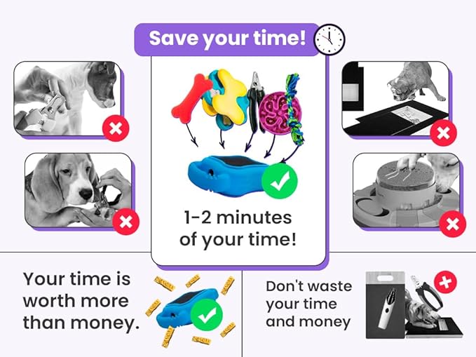 De' Vora Scratch Square - Dog Nail Scratch Board Treat Box | 5 in 1 Dog Scratch Pad for Nails | Dog Nail Scratch Board with Treat Box | Scratch Pad for Dogs Nail File | Dog Scratch Board XS/S
