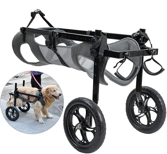 Small Dog Wheelchair for Back Legs, Light Weight Dog&Cat&Pets Wheelchair Cart with Disabled Hind Legs Walking, Adjustable Doggy Wheelchair Cart with Wheels for Back Legs
