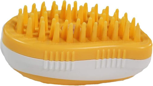 Penn-Plax 2 in 1 Shampoo Dispensing Pet Bath Brush – Soap, Lather, Scrub, and Massage Your Dog or Cat – Safe for All Ages and Breeds