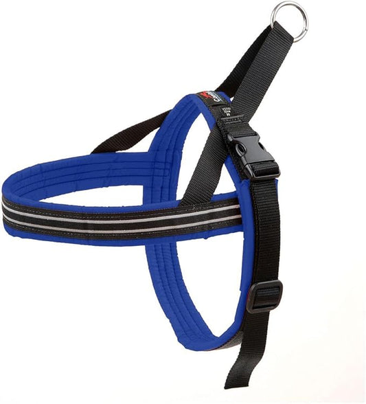 ComfortFlex Sport Harness - American Made No Pull Dog Harness for Small, Medium, Large Dogs - Padded, Reflective No Rub Harness for Walking, Running and Control - Medium/Large, Mariner Blue