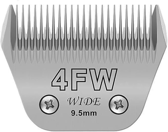 Wide Blades for Dog Grooming Blades Compatible with Andis,Oster A5,Wahl km10 Dog Clippers Stainless Steel Blades Blades for Animal Dog,Cat,Horse, (#4FW(9.5mm))