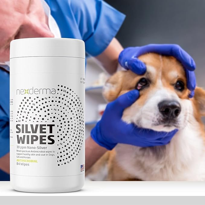 Therapeutic Pet Wipes for Dogs & Cats, Hypoallergenic Cleansing Grooming|Moist Soft Multipurpose Wipe for Yeasty Skin Folds, Interdigital Paws, Safe Around Eyes/Tear Stains, Face, Ears - 84ct