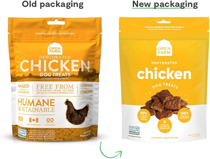 Open Farm Grain-Free Dehydrated Chicken Dog Treats 4.5 Ounces