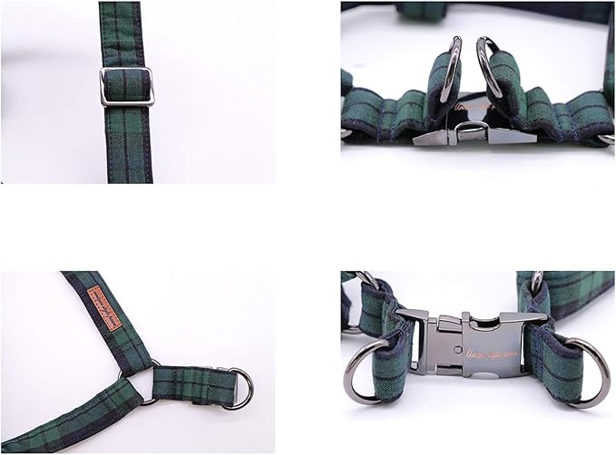 Unique style paws Dog Harness Adjustable Harnesses Durable Hardware with Comfortable Bowtie for Small Medium Large Dogs