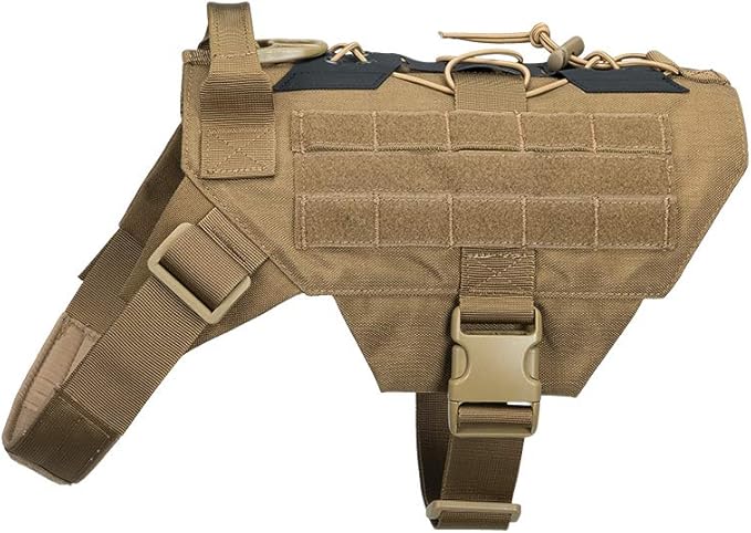 EXCELLENT ELITE SPANKER Dog Harness Tactical Military Dog Harness Adjustable No-Pull Dog Harness Training Hunting Dog Tactical Vest with Handle(COB-S)