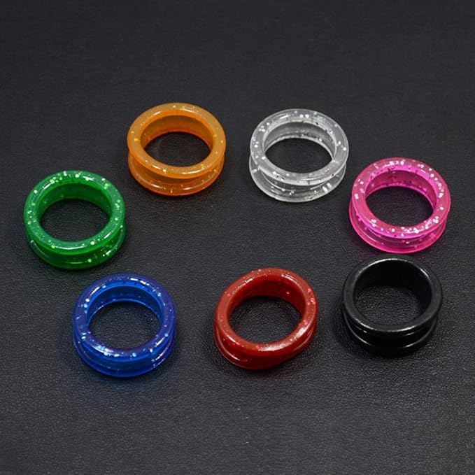 12Pcs Soft Silicone Scissors Finger Rings Grips Inserts Grooming Shear Thumb Inserts Finger Protector Ring Scissor Accessories for Barber Hair Cutting Scissors Pet Shears, Random Color