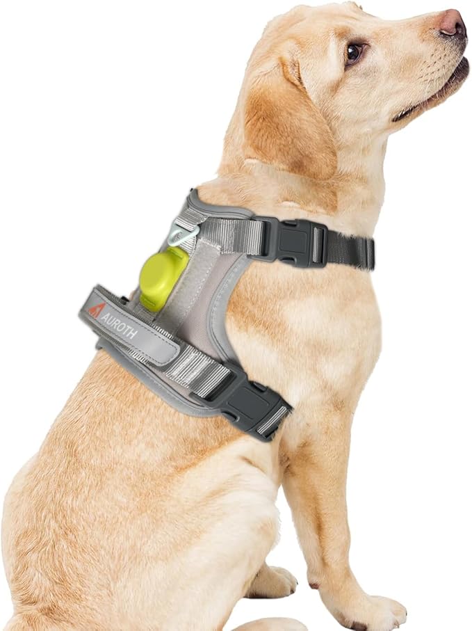 AUROTH Dog Harness for Large Dogs, Dog Vest Harness Large Size Dog, Large Dog Harness, No Pull Dog Harness for Large Dogs with Handle, XL Dog Harness, Grey XL
