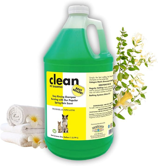 Clean Shampoo for Dogs and Cats with Great Long Lasting Scent 1 Gallon | Cruelty-Free | Paraben-Free | Biodegradable and Non-Toxic | Made in USA