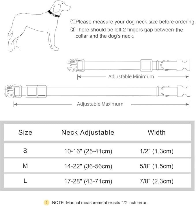 Beirui Genuine Leather Dog Collar with Quick Release Metal Buckle, Comfortable Leather Collar for Small Medium Large Dogs