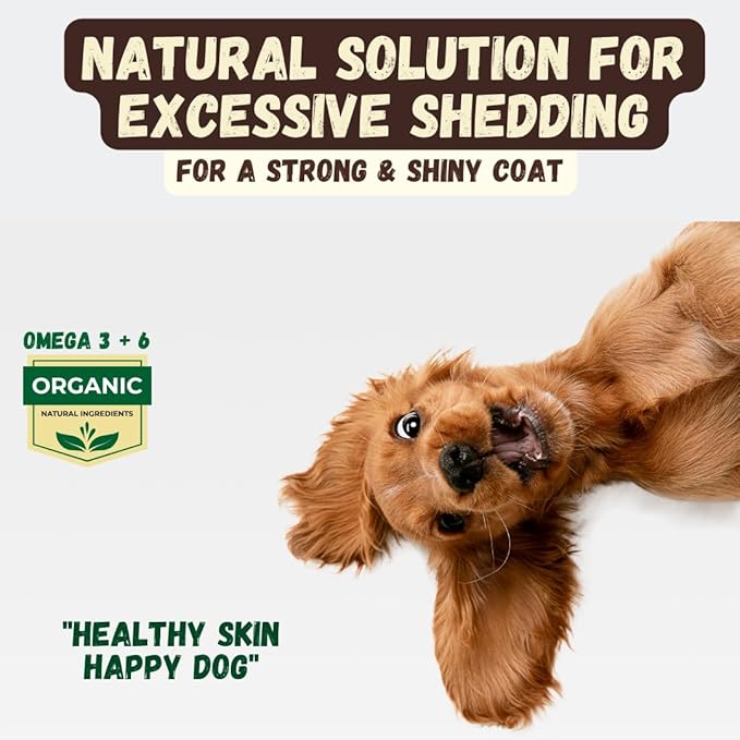 Deshedding Dog Shampoo Bar for Shedding Control, Natural Ingredients with Coconut Oil & Shea Butter | No Plastic Waste, Vegan, 3 Bars