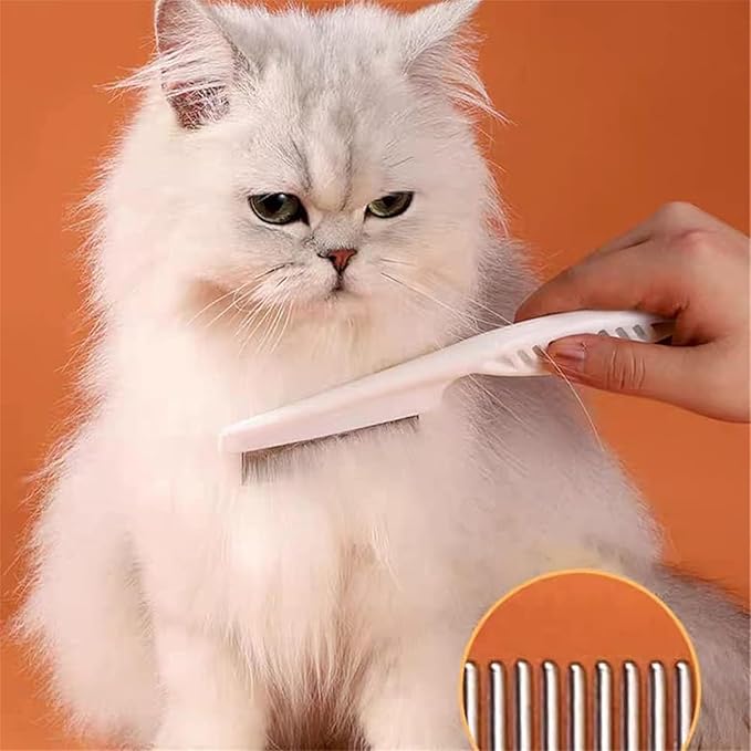 Multifunctional Pet Comb, Tear Stain Removal Comb, Pet Grooming Brush Fine Tooth Stainless Grooming Kit for Small Dogs Puppies