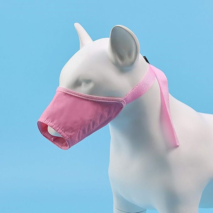 Dog Muzzles Suit - 7PCS Dog Muzzles Adjustable Quick Fit pet Muzzle Prevent from Biting Barking and Chewing for Small Medium Large Dogs,Pink