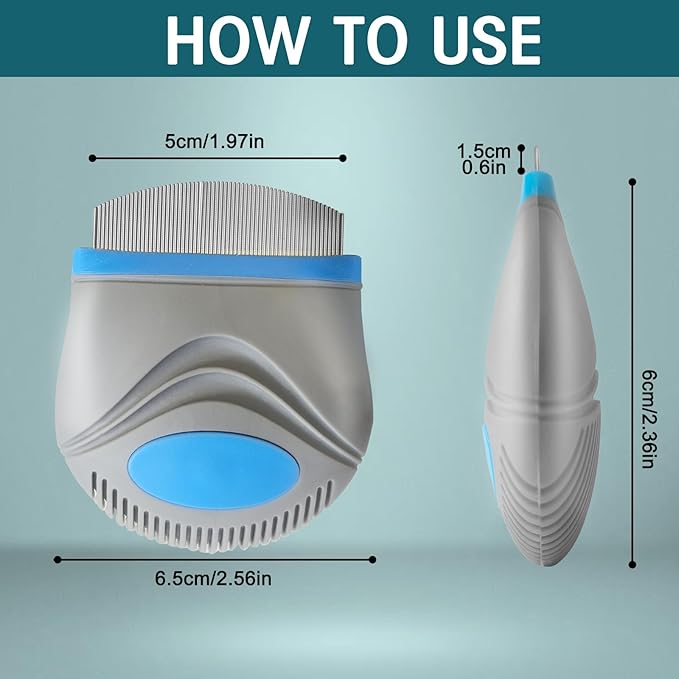 Face Comb for Dogs,Pet Grooming Combs with Rounded FineTeeth,Stainless Steel Tear Stain Remover for Dogs Cats,Lightweight & Portable Pet Grooming Brush Suitable for All Furry Pets